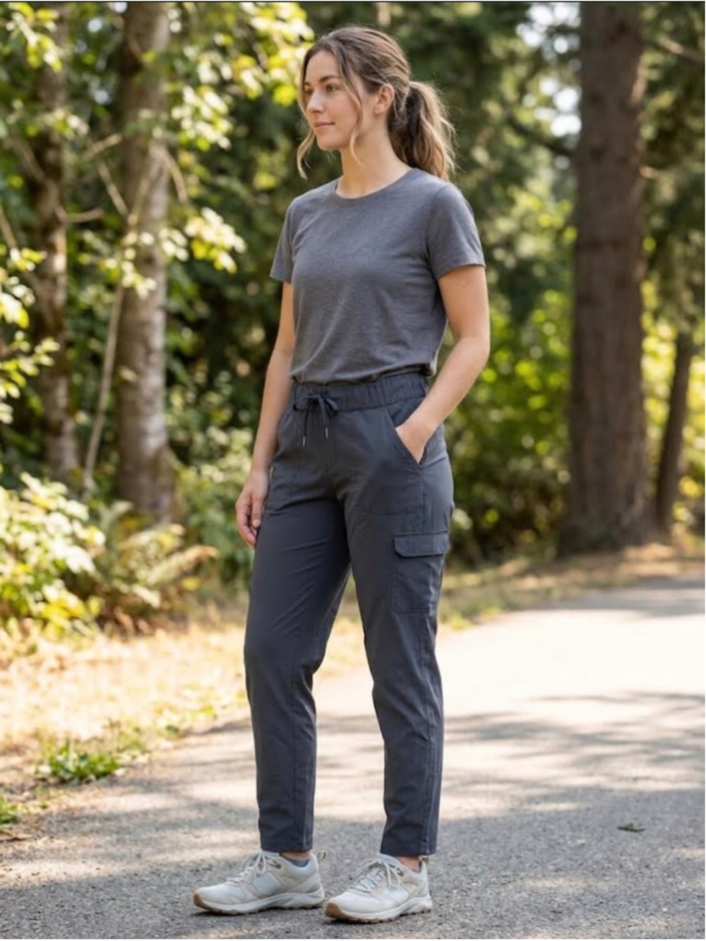 Women's Columbia Omni-Shield Cargo Pants Grey Size M